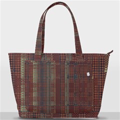 Rust Brown Grunge Plaid Back Pocket Shoulder Bag  by SpinnyChairDesigns