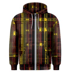 Red Yellow Black Punk Plaid Men s Zipper Hoodie