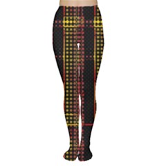 Red Yellow Black Punk Plaid Tights