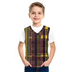 Red Yellow Black Punk Plaid Kids  Sportswear by SpinnyChairDesigns