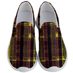 Red Yellow Black Punk Plaid Men s Lightweight Slip Ons by SpinnyChairDesigns