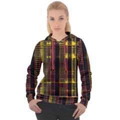 Red Yellow Black Punk Plaid Women s Overhead Hoodie by SpinnyChairDesigns