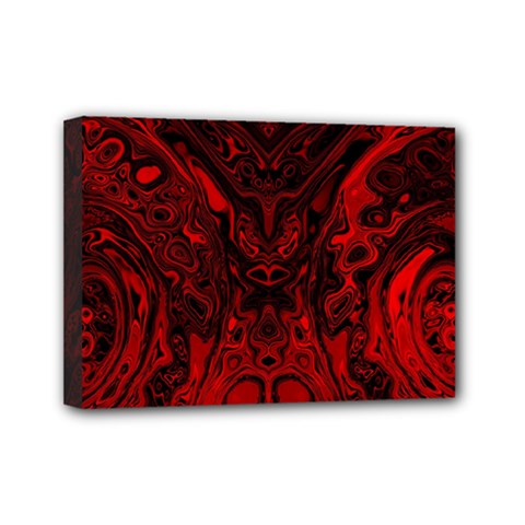 Black Magic Gothic Swirl Mini Canvas 7  X 5  (stretched) by SpinnyChairDesigns