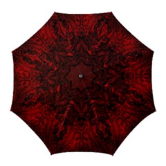 Black Magic Gothic Swirl Golf Umbrellas by SpinnyChairDesigns