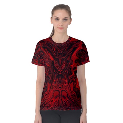 Black Magic Gothic Swirl Women s Cotton Tee by SpinnyChairDesigns