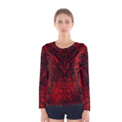 Black Magic Gothic Swirl Women s Long Sleeve Tee