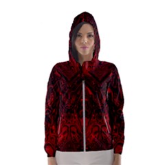 Black Magic Gothic Swirl Women s Hooded Windbreaker