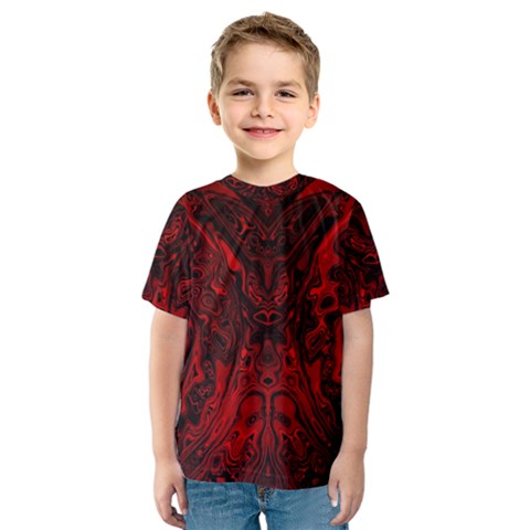 Black Magic Gothic Swirl Kids  Sport Mesh Tee by SpinnyChairDesigns