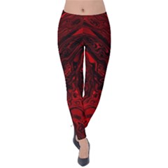 Black Magic Gothic Swirl Velvet Leggings