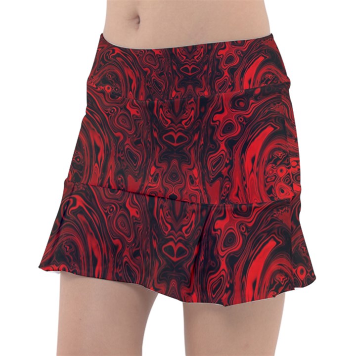 Black Magic Gothic Swirl Tennis Skorts