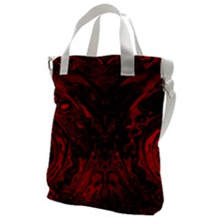 Black Magic Gothic Swirl Canvas Messenger Bag