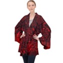 Black Magic Gothic Swirl Long Sleeve Velvet Kimono  View1