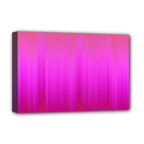 Fuchsia Ombre Color  Deluxe Canvas 18  X 12  (stretched) by SpinnyChairDesigns