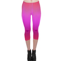 Fuchsia Ombre Color  Capri Leggings  by SpinnyChairDesigns