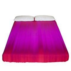 Fuchsia Ombre Color  Fitted Sheet (california King Size) by SpinnyChairDesigns