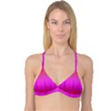 Fuchsia Ombre Color  Reversible Tri Bikini Top View1