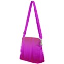 Fuchsia Ombre Color  Zipper Messenger Bag View2