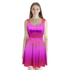 Fuchsia Ombre Color  Split Back Mini Dress  by SpinnyChairDesigns