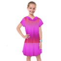 Fuchsia Ombre Color  Kids  Drop Waist Dress View1