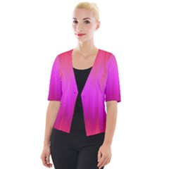 Fuchsia Ombre Color  Cropped Button Cardigan by SpinnyChairDesigns