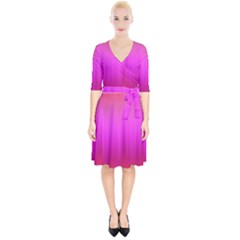 Fuchsia Ombre Color  Wrap Up Cocktail Dress by SpinnyChairDesigns