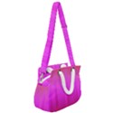 Fuchsia Ombre Color  Rope Handles Shoulder Strap Bag View2