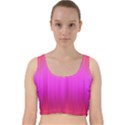 Fuchsia Ombre Color  Velvet Racer Back Crop Top View1