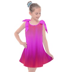 Fuchsia Ombre Color  Kids  Tie Up Tunic Dress by SpinnyChairDesigns