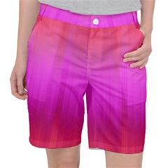 Fuchsia Ombre Color  Pocket Shorts by SpinnyChairDesigns