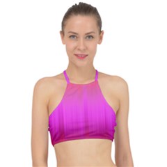 Fuchsia Ombre Color  Racer Front Bikini Top by SpinnyChairDesigns