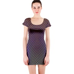 Alien Skin Glow Short Sleeve Bodycon Dress by SpinnyChairDesigns