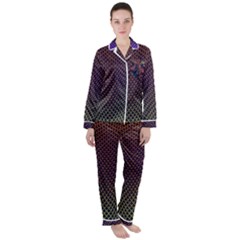 Alien Skin Glow Satin Long Sleeve Pyjamas Set by SpinnyChairDesigns