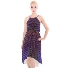 Alien Skin Glow High-low Halter Chiffon Dress  by SpinnyChairDesigns