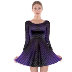 Alien Skin Glow Long Sleeve Skater Dress by SpinnyChairDesigns