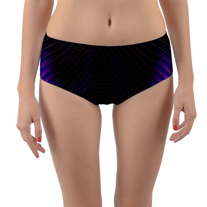 Alien Skin Glow Reversible Mid-Waist Bikini Bottoms