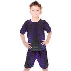 Alien Skin Glow Kids  Tee And Shorts Set by SpinnyChairDesigns