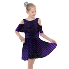 Alien Skin Glow Kids  Shoulder Cutout Chiffon Dress by SpinnyChairDesigns