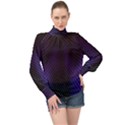 Alien Skin Glow High Neck Long Sleeve Chiffon Top View1