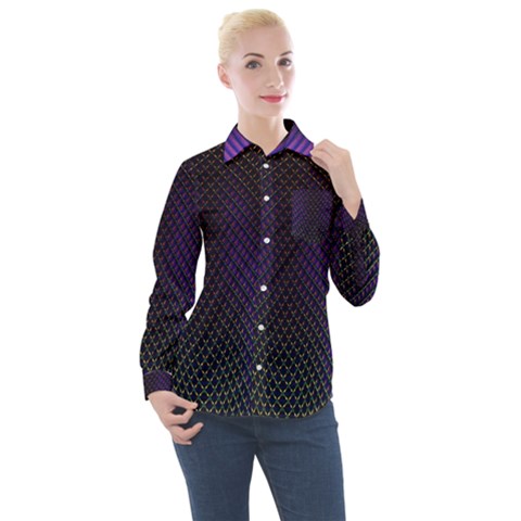 Alien Skin Glow Women s Long Sleeve Pocket Shirt by SpinnyChairDesigns