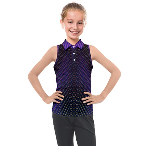 Alien Skin Glow Kids  Sleeveless Polo Tee by SpinnyChairDesigns