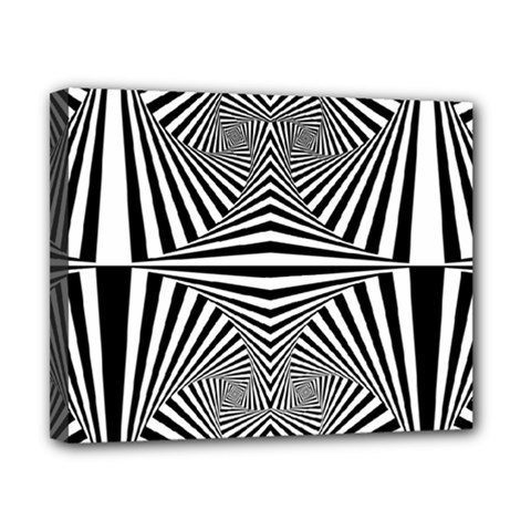 Black And White Stripes Canvas 10  X 8  (stretched) by SpinnyChairDesigns