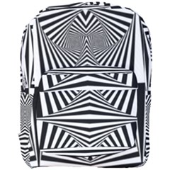 Black And White Stripes Full Print Backpack by SpinnyChairDesigns