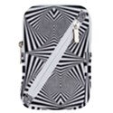 Black and White Stripes Belt Pouch Bag (Large) View1