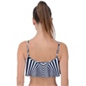 Black and White Stripes Frill Bikini Top View2