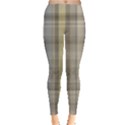 Beige Tan Madras Plaid Leggings  View1