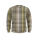 Beige Tan Madras Plaid Kids  Sweatshirt View1