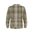 Beige Tan Madras Plaid Kids  Sweatshirt View2