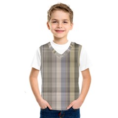 Beige Tan Madras Plaid Kids  Sportswear by SpinnyChairDesigns