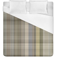 Beige Tan Madras Plaid Duvet Cover (king Size) by SpinnyChairDesigns