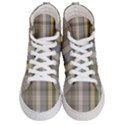 Beige Tan Madras Plaid Men s Hi-Top Skate Sneakers View1